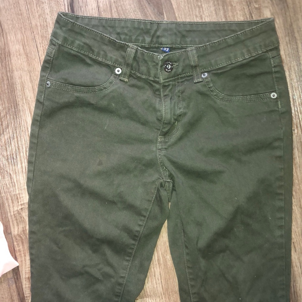 carmar olive skinny jeans